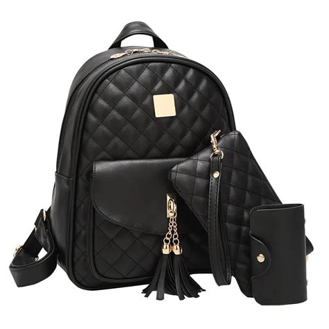 black leather belt backpack